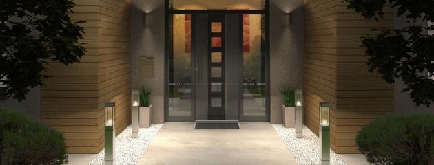 Energy-efficient exterior door installed in a Canadian home, designed to reduce heat loss and improve comfort during cold Ontario winters