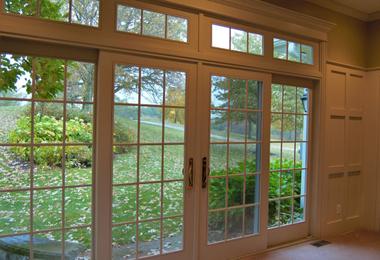 French patio doors in a Canadian home opening to an outdoor space with natural light