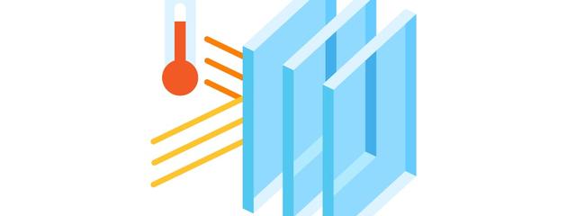 Illustration showing how double-pane windows retain indoor warmth and reduce heat loss in Canadian homes