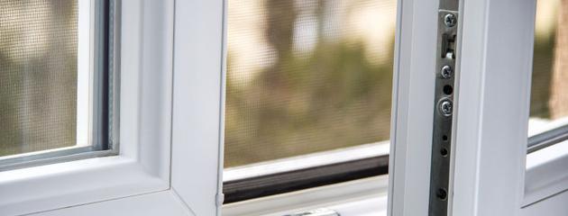 Close-up of a secure anti-theft window locking mechanism, highlighting high-quality hardware that improves everyday use and safety.