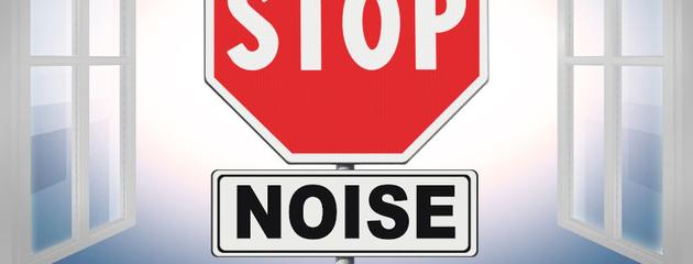 Road sign symbolizing soundproof windows and noise reduction for Canadian homes