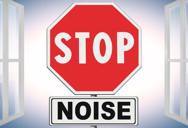 Road sign symbolizing soundproof windows and noise reduction for Canadian homes