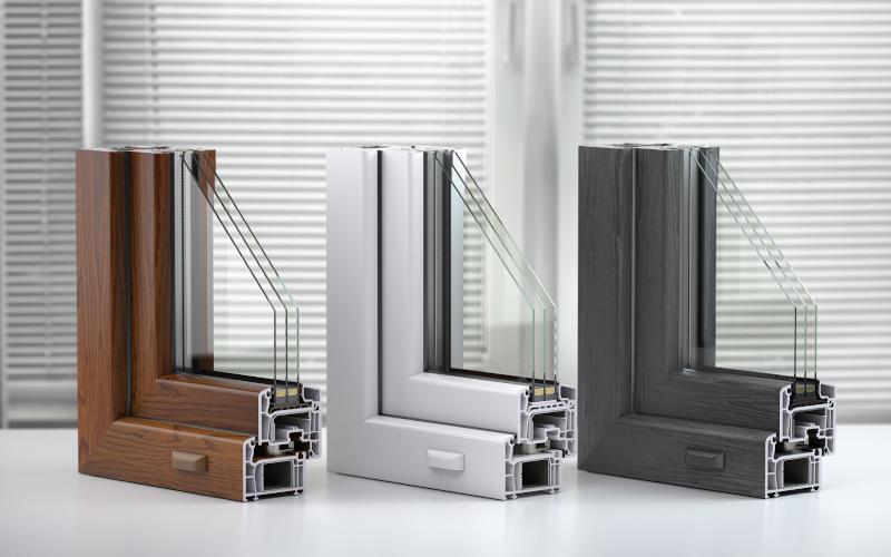 Sunlight streaming through the living room windows during different Canadian seasons