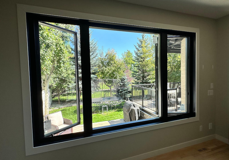 Premium double-pane windows installed in a newer Calgary home with a modern, well-sealed building envelope