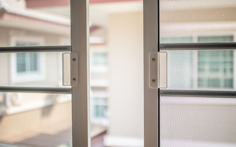 Retractable screen installed on house window for ventilation and insect protection