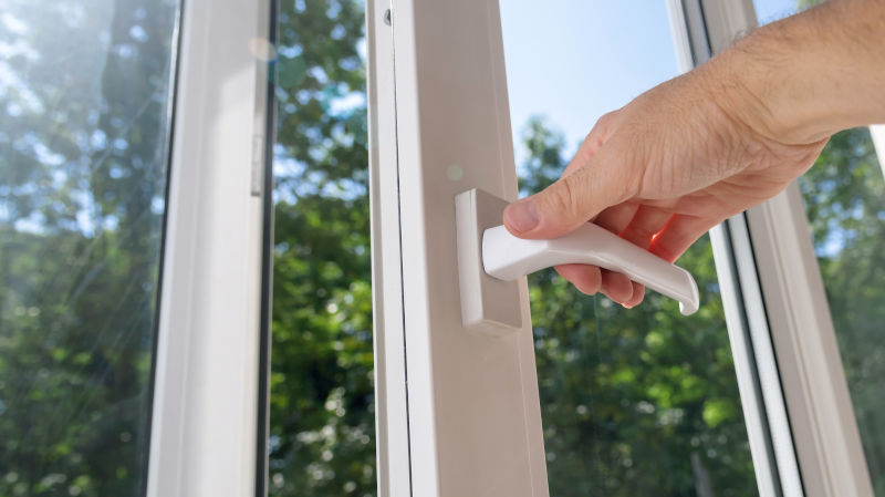 Vinyl window frame close-up designed for high wind resistance and strong sealing performance