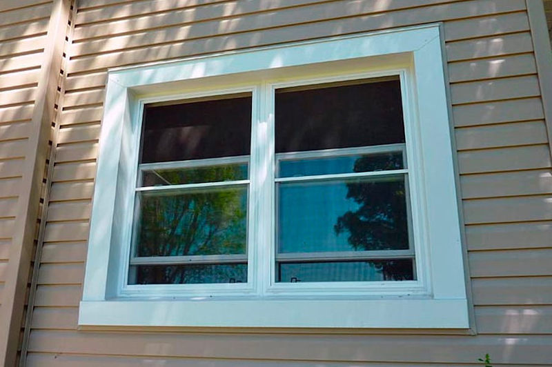 A double-hung window with two movable sashes is commonly used in traditional Canadian homes.