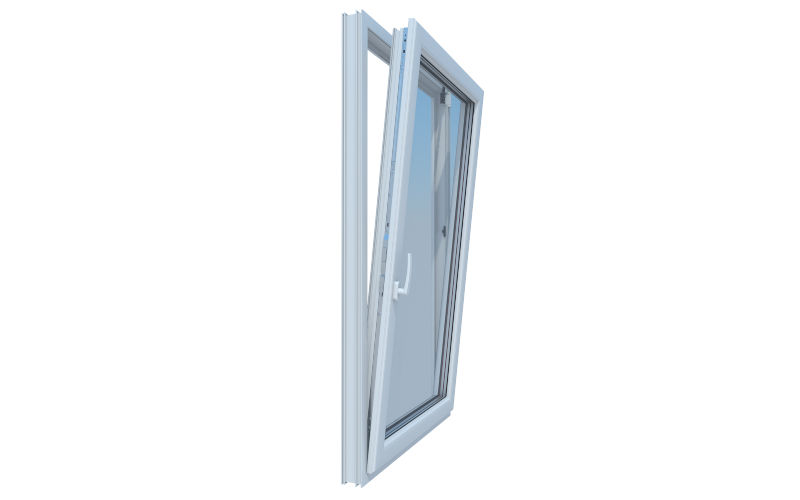 Tilt-and-turn window providing excellent sealing and acoustic performance